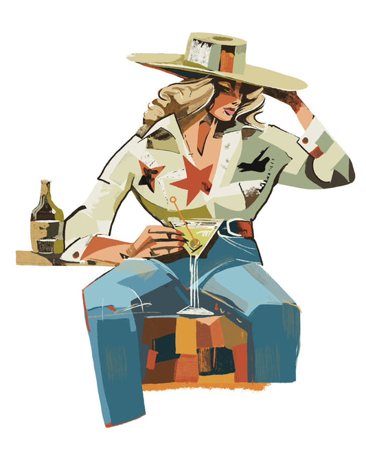 Cowgirl in A Bar